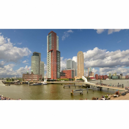 Fotobehang skyline Rotterdam. De mooiste natuur wallpapers uit onze topcollectie Nederlandse landschappen en steden