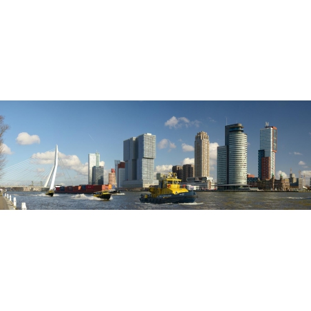 Fotobehang skyline Rotterdam. De mooiste natuur wallpapers uit onze topcollectie Nederlandse landschappen en steden