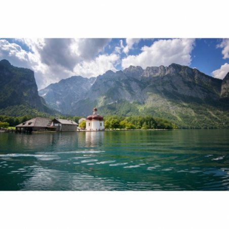 Fotobehang Konigsee Oostenrijk. De mooiste natuur wallpapers uit onze eigen exclusieve topcollectie internationale landschappen